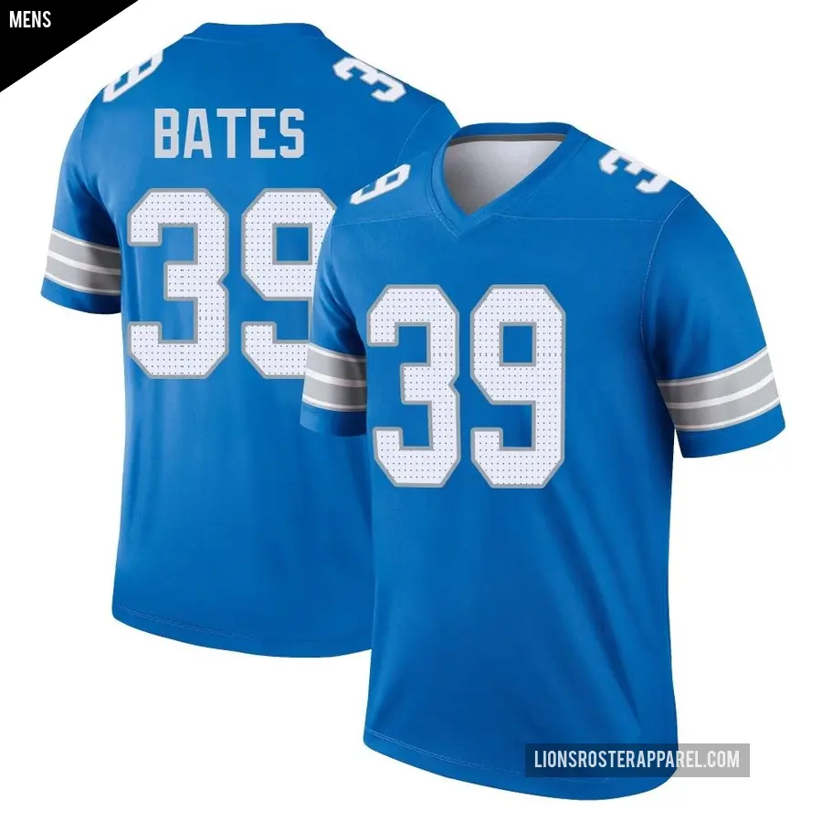 Men's Detroit Lions ＃39 Jake Bates Blue Legend 2nd Jersey