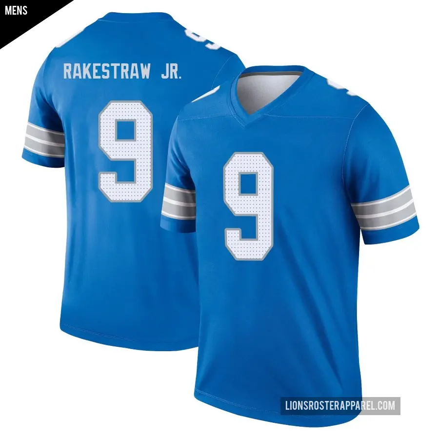 Men's Detroit Lions ＃9 Ennis Rakestraw Jr. Blue Legend 2nd Jersey