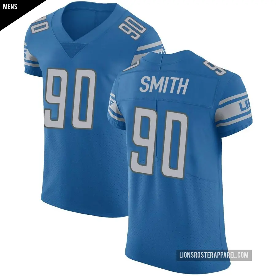 Men's Detroit Lions ＃90 Chris Smith Blue Elite Team Color Vapor Untouchable Jersey
