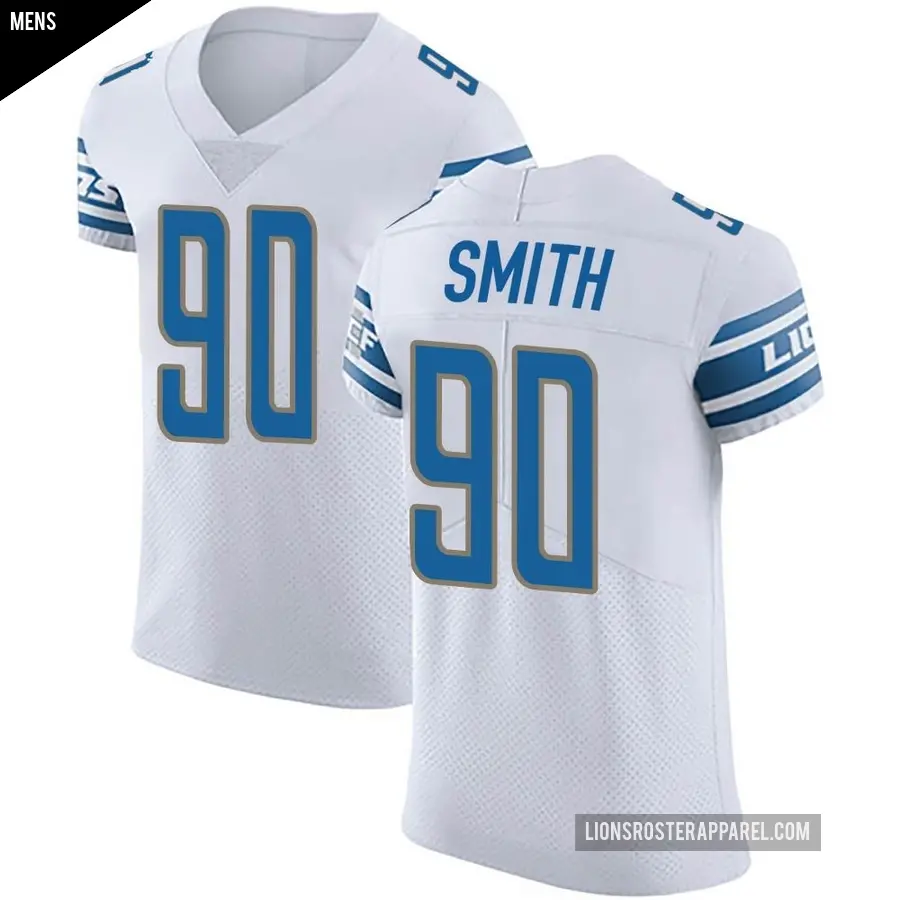 Men's Detroit Lions ＃90 Chris Smith White Elite Vapor Untouchable Jersey