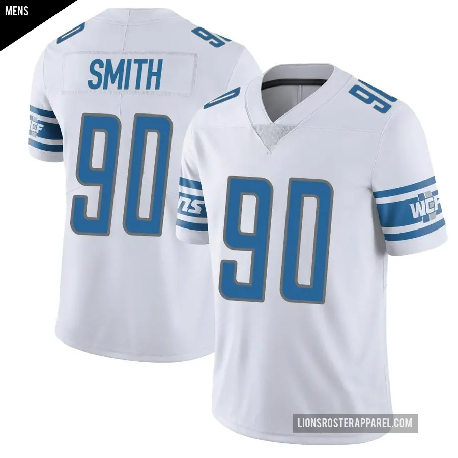 Men's Detroit Lions ＃90 Chris Smith White Limited Vapor Untouchable Jersey