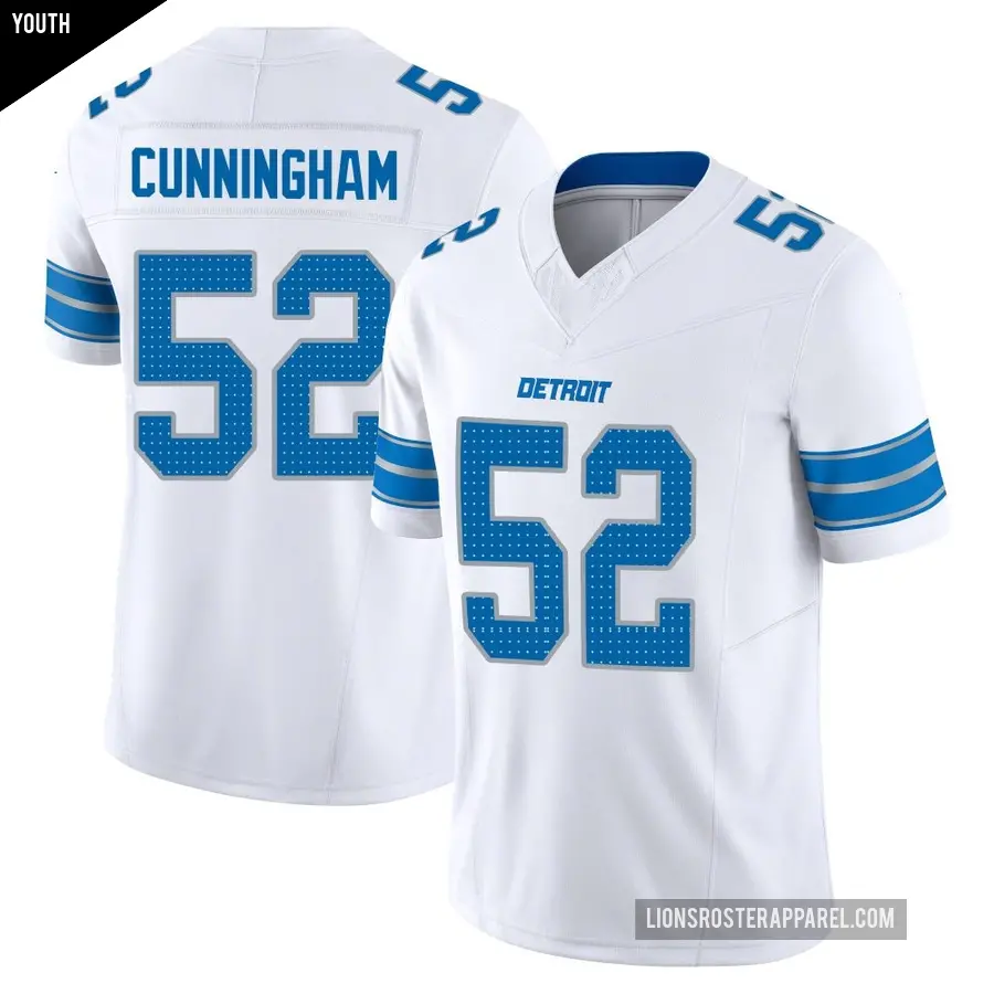 Youth Detroit Lions ＃52 Zach Cunningham White Limited Vapor F.U.S.E. 2nd Jersey