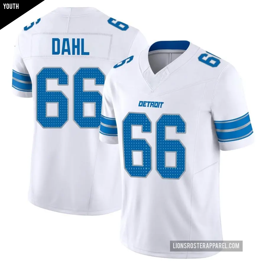 Youth Detroit Lions ＃66 Joe Dahl White Limited Vapor F.U.S.E. 2nd Jersey